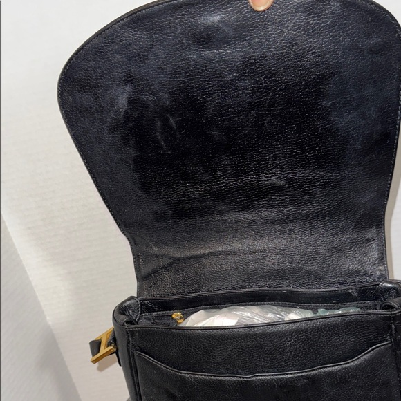 MCM Vintage Black Leather Crossbody Shoulder Bag - Picture 10 of 15